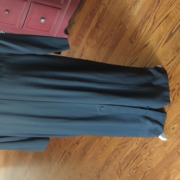Vtg Witchy Whimsigoth button front minimalist black  Long dress sz 12 - Picture 8 of 12